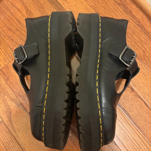 Dr. Martens Bethan Polished Smooth Leather Mary Jane Platform Shoes - Picture 2 of 5